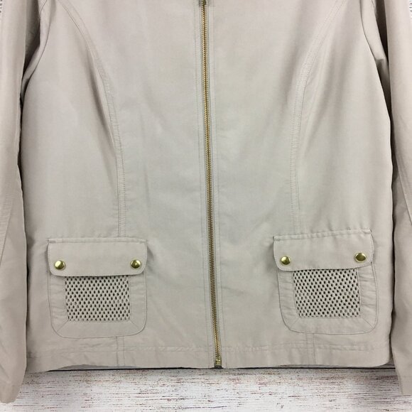 Chico's Zenergy Lightweight Jacket Long Sleeves Beige Tan - Picture 3 of 16